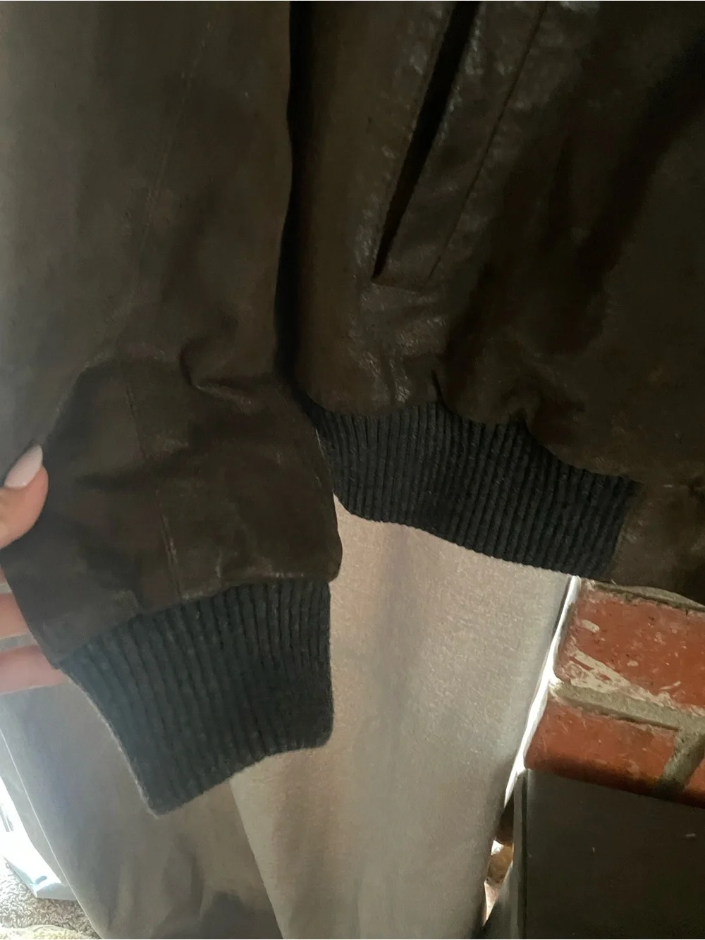 Levi's Dark Brown Leather Bomber Jacket